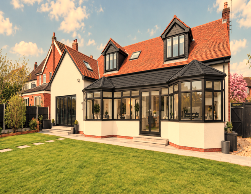 Completed home extension in Cheshire